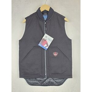 RefrigiWear Mens Small Insulated Work Vest Black Cotton NWT 0699R